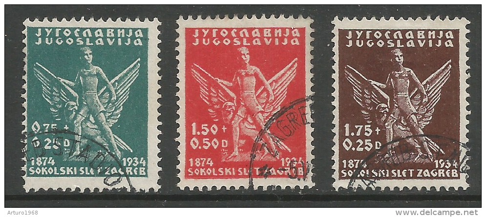 Jugoslawien / Yugoslavia / Yougoslavie - Mi.275/77 Complete Set - Gebraucht / Used 1934 Mi.: 30,00€ - Gebraucht