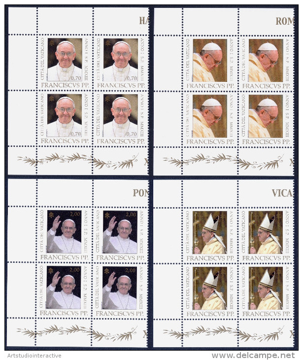 2013 VATICANO "INIZIO PONTIFICATO PAPA FRANCESCO" QUARTINE MNH - Nuovi