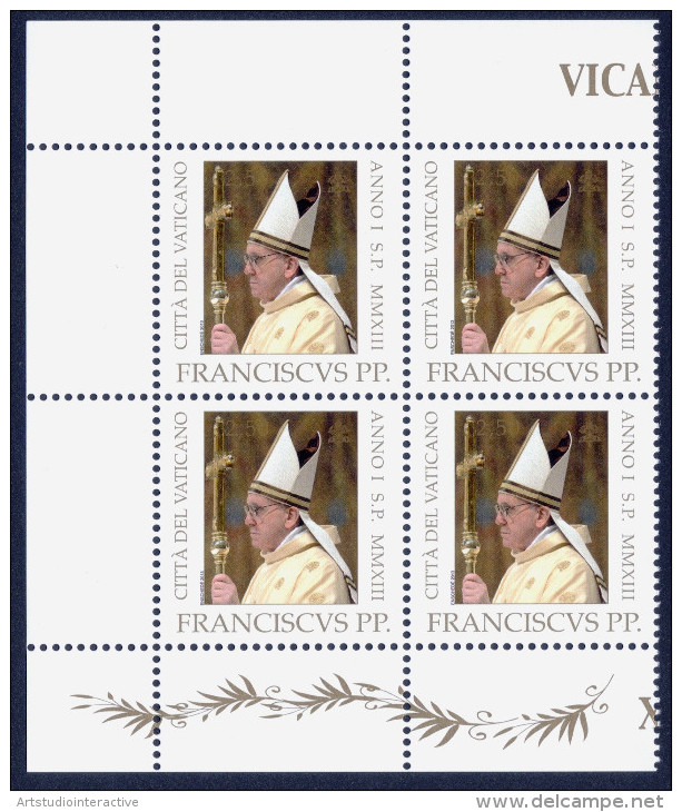 2013 VATICANO "INIZIO PONTIFICATO PAPA FRANCESCO" QUARTINE MNH - Nuevos