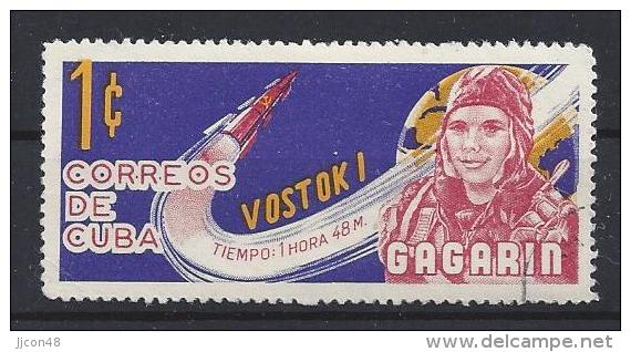 Cuba  1963  Cosmic Flights: Gagarin  1c  (o) - Usados