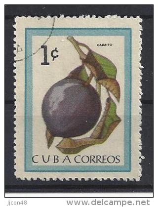 Cuba  1963  Fruits: Star Apple  1c  (o) - Used Stamps