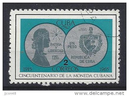 Cuba  1965  50th Ann. Of Cuban Coinage  2c  (o) - Oblitérés