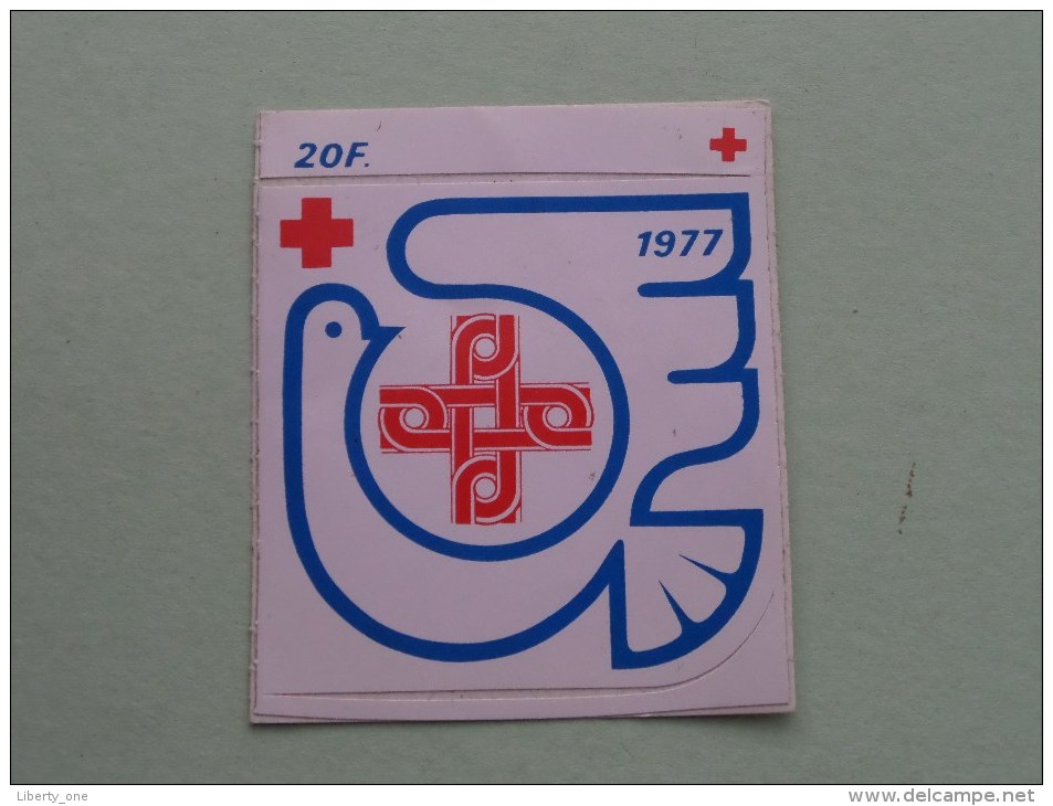 1977 Rode Kruis ( Zie Foto Voor Details ) Zelfklever Sticker Autocollant ! - Advertising