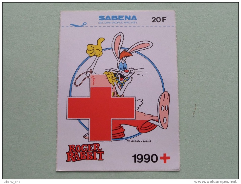 1990 Rode Kruis Sabena ( Zie Foto Voor Details ) Zelfklever Sticker Autocollant ! - Publicidad