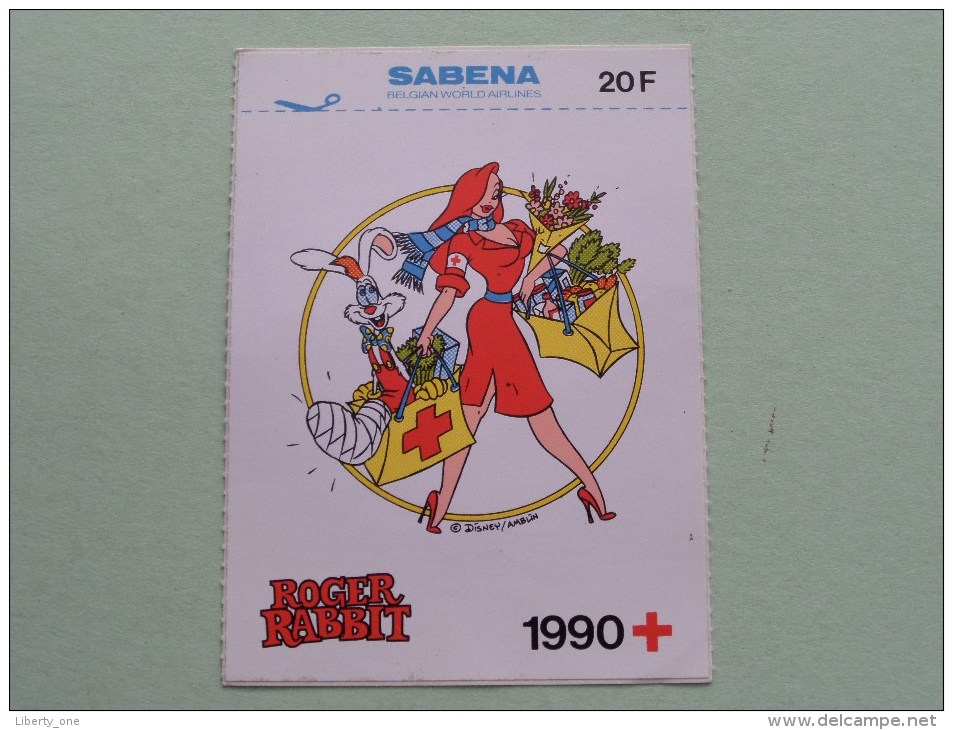 1990 Rode Kruis Sabena ( Zie Foto Voor Details ) Zelfklever Sticker Autocollant ! - Publicidad