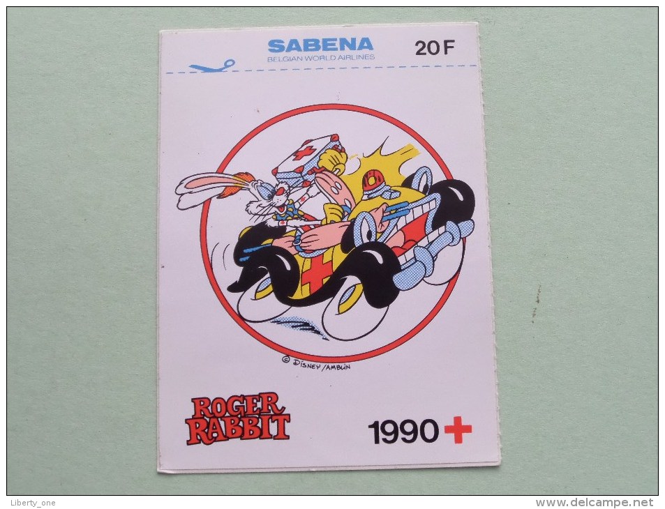 1990 Rode Kruis Sabena ( Zie Foto Voor Details ) Zelfklever Sticker Autocollant ! - Advertising