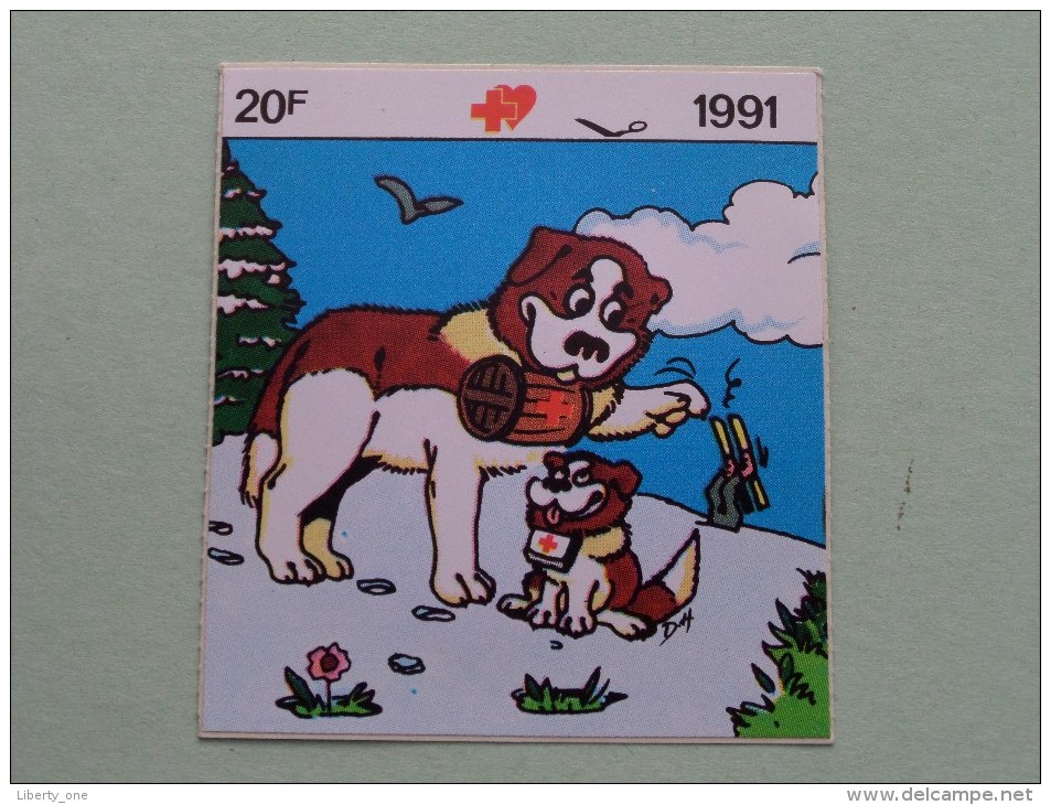 1991 Rode Kruis ( Zie Foto Voor Details ) Zelfklever Sticker Autocollant ! - Advertising
