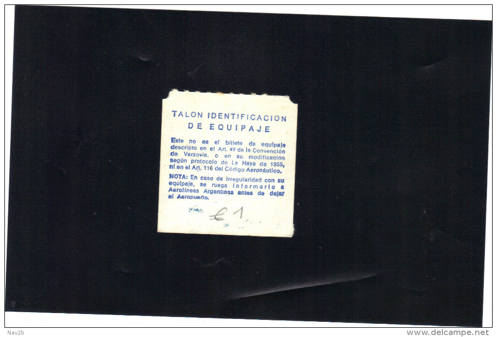 Aérolineas ARGENTINAS , Buenos Aires , Talon D'identification De L'équipage . - Crew Badges
