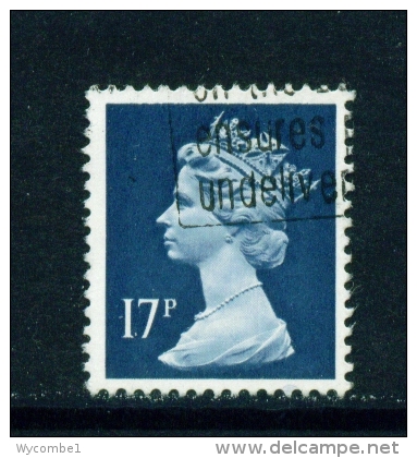 GREAT BRITAIN  -  1971 To 1996  Queen Elizabeth II Machin Definitive  17p  Used As Scan - Machins