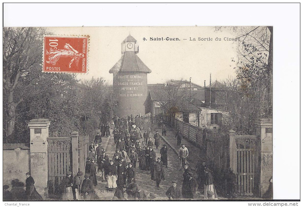 1 Cpa Saint-Ouen. La Sortie Du Cirage. Sortie D'usine - Saint Ouen