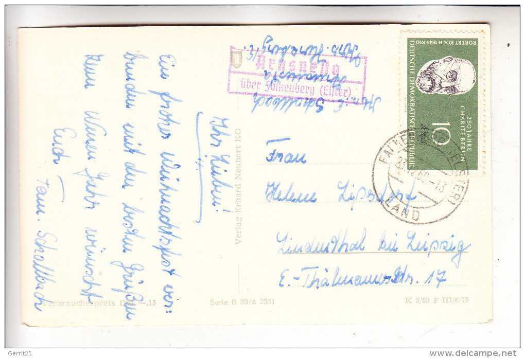 0-7930 HERZBERG Elster, Landpoststempel (Arnsnesta über Falkenberg Elster) 1959 - Herzberg