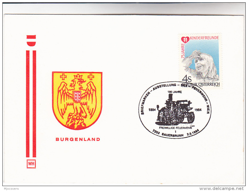 1984 Austria EVENT COVER Firefighting SAUERBRUNN WIEN FIREFIGHERS 100th ANNIV Firemen Stamps - Firemen