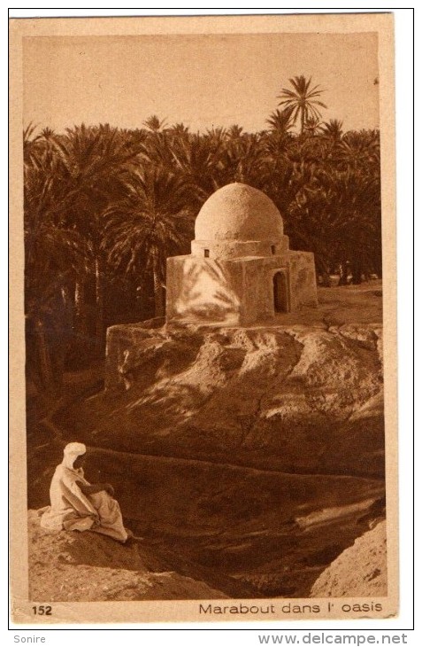 MARABOUT DANS L'OASIS - POST CARD FORMATO PICCOLO - C247 - Africa