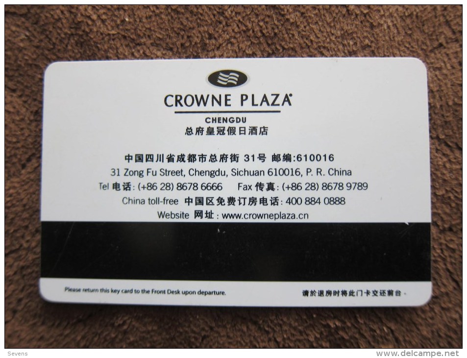 Crowne Plaza Chengdu - Hotel Keycards