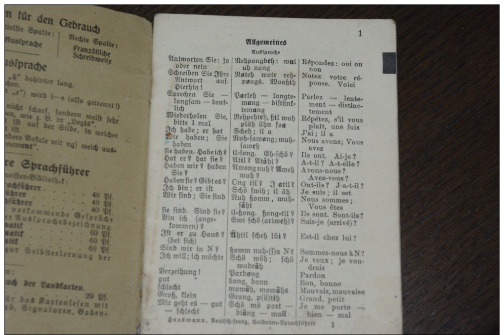 Dictionnaire Allemand Wehrmacht Normandie 1944 - 1939-45