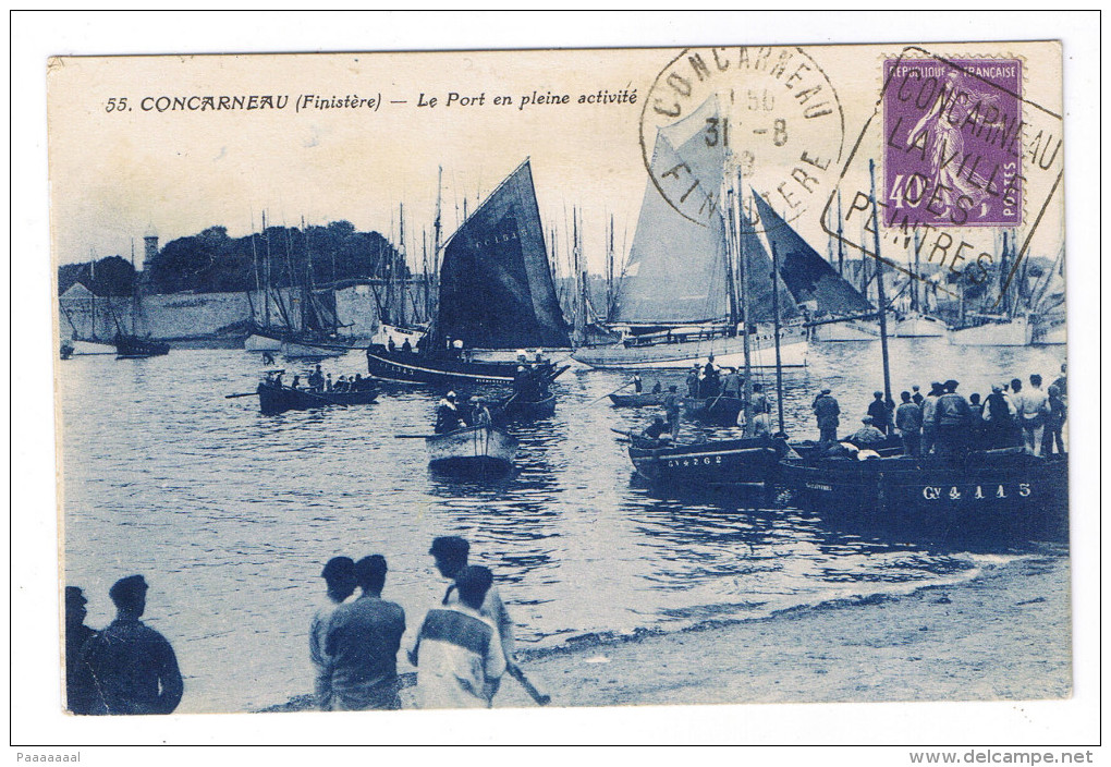 CONCARNEAU  LE PORT EN PLEINE ACTIVITE - Concarneau