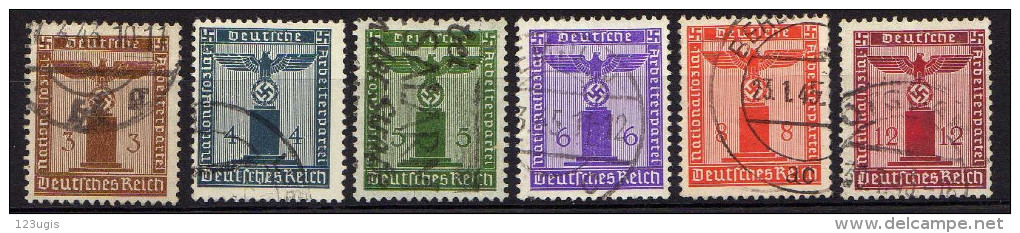 DR Dienstmarken 1942, Mi D 156-161, Gestempelt, Ungeprüft [110115XI] - Dienstzegels