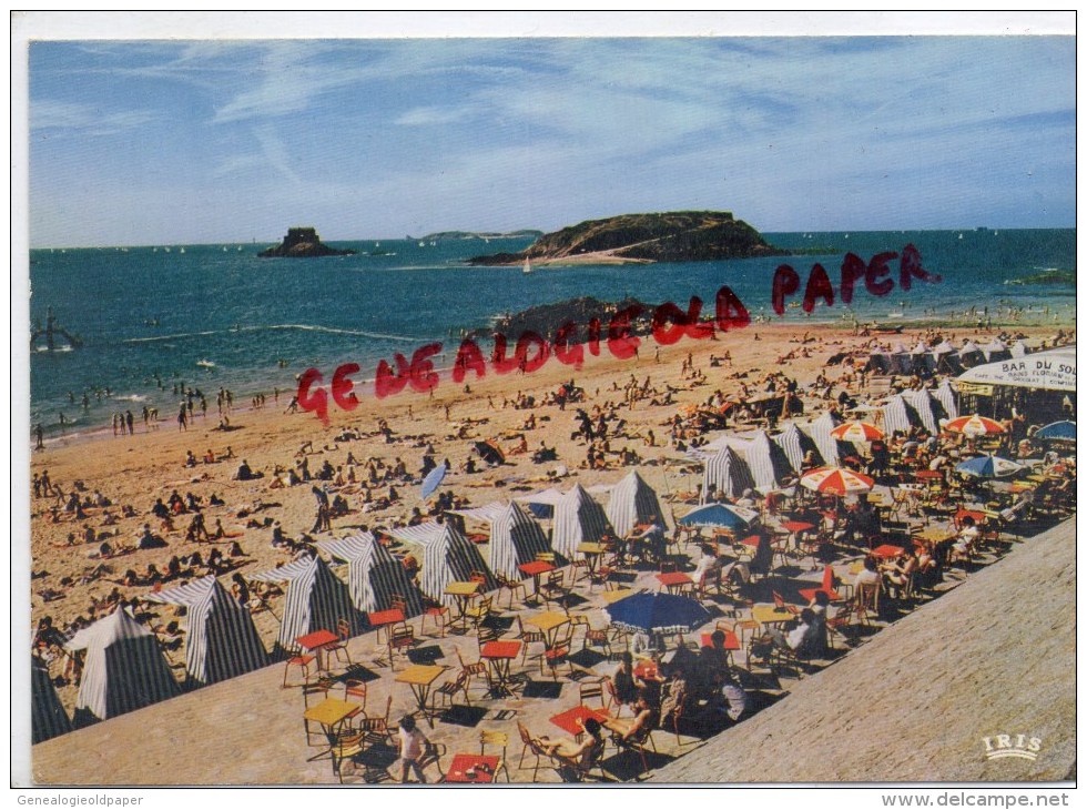 35 - ST SAINT  MALO  - LA PLAGE DU BON SECOURS ET L' ILE DU GRAND BE - Saint Malo