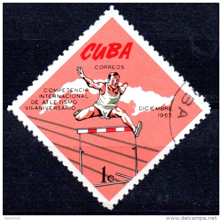 1965 7th Anniv Of International Athletics, Havana - 1c Hurdling  FU - Used Stamps