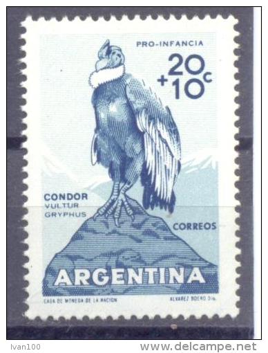 1960. Argentina, Mich.715, Bird, Condor, 1v,  Mint/** - Unused Stamps