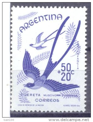 1960. Argentina, Mich.716, Bird, Tijereta, 1v,  Mint/** - Nuovi