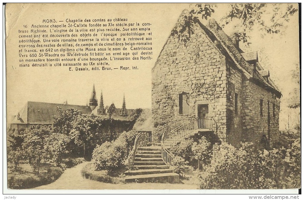 Mons -- Chapelle  Des  Comtes  Au  Château.   (2 Scans) - Mons