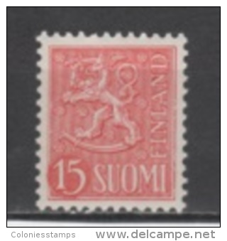 (SA0375) FINLAND, 1954 (Arms Of Finland, 15m., Rose Red). Mi # 430. MNH** Stamp - Unused Stamps