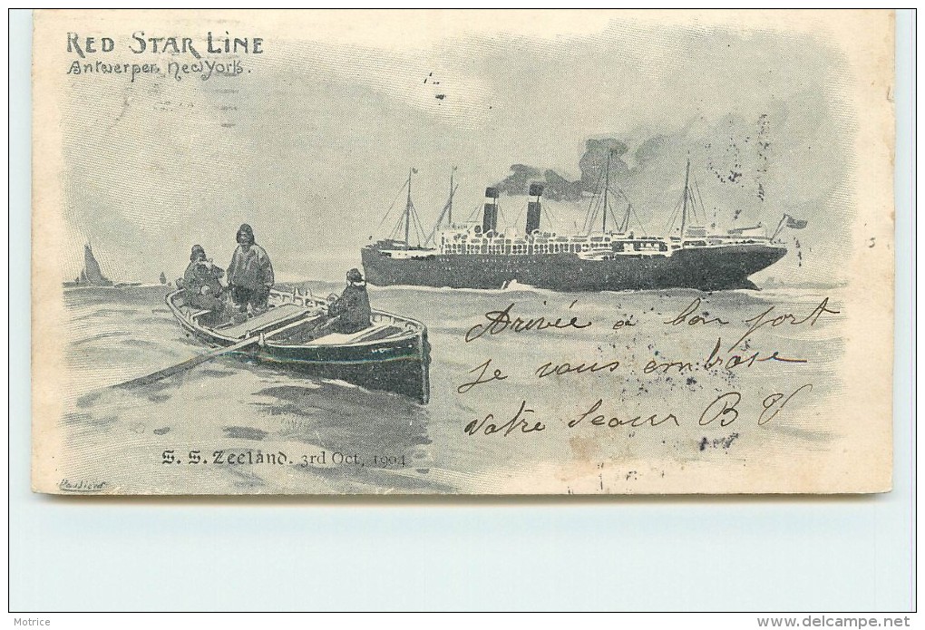 REDSTAR LINE  - S.S. Zeeland (carte Illustrée Format 14,2x 8,2cm). - Paquebots