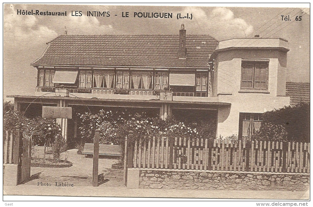 44  LE  POULIGUEN   HOTEL  RESTAURANT   LES  INTIM'S     TEL  65 - Le Pouliguen