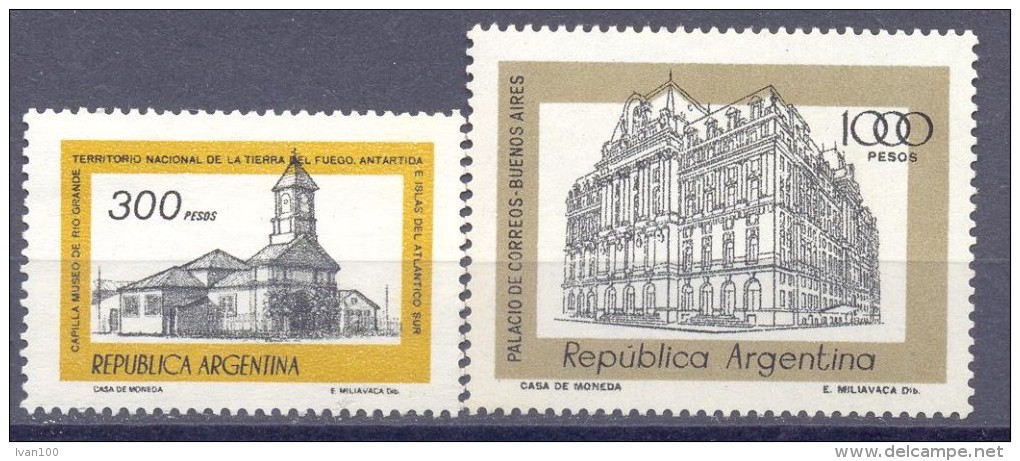 1978-79.. Argentina, Mich.1357-58,Definitives, Buildings, 2v,  Mint/** - Ungebraucht