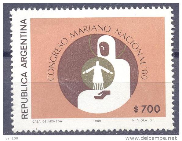 1980. Argentina, Mich.1481, National Congress,  1v,  Mint/** - Neufs