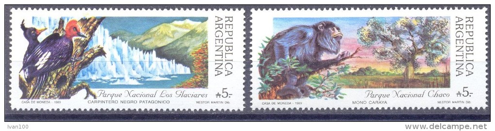 1989. Argentina, Mich.1965-66, National Parks, 2v,  Mint/** - Ungebraucht