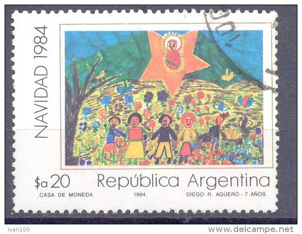 1984. Argentina, Mich.1719,Christmas, 1v,  Used - Gebraucht