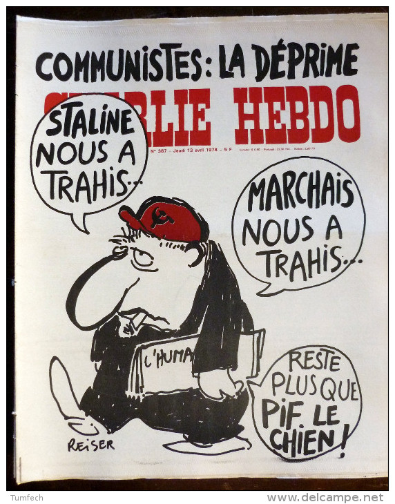 Charlie Hebdo. Cabu. Wolinski. Reiser. Gébé...N° 387. 1978 - Humour