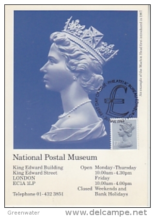 Great Britain 1983 National Post Museum 1v Maximum Card (19136) - Carte Massime