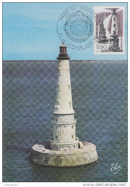 Carte Maximum   1er  Jour     Phare   De   CORDOUAN        LE   VERDON   Sur    MER      1984 - Phares