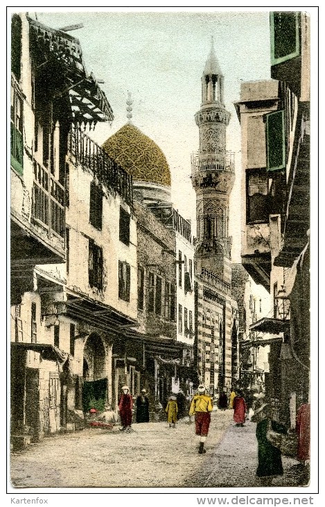 Kairo, Cairo, Street Old Cairo, Strasse, 8.9.1908, Stamp - Port Said