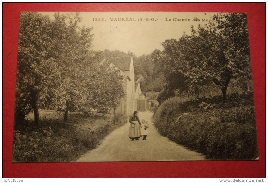 Cp Vaureal Le Chemin Des Marais - Vauréal