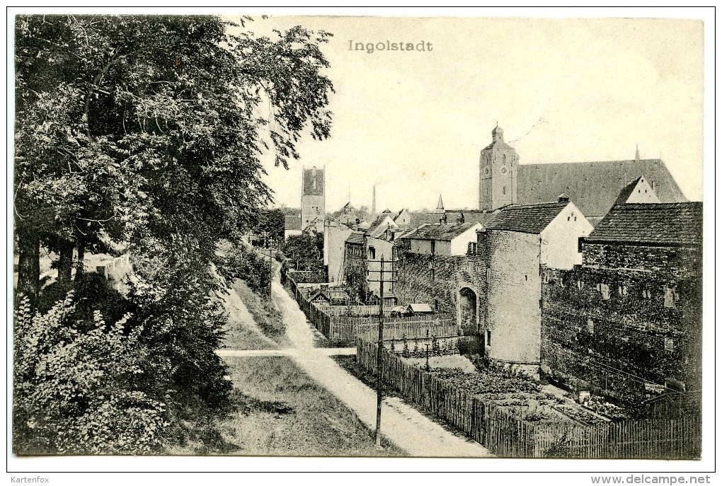 Ingolstadt, Teilansicht Mit Gärten, 6.4.1910, Gebr. Metz - Ingolstadt