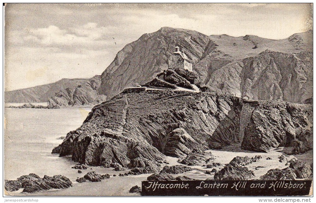 ILFRACOMBE - LANTERN HILL AND HILLSBORO' WITH SINGLE CIRCLE ILFRACOMBE POSTMARK - DEVON - Ilfracombe