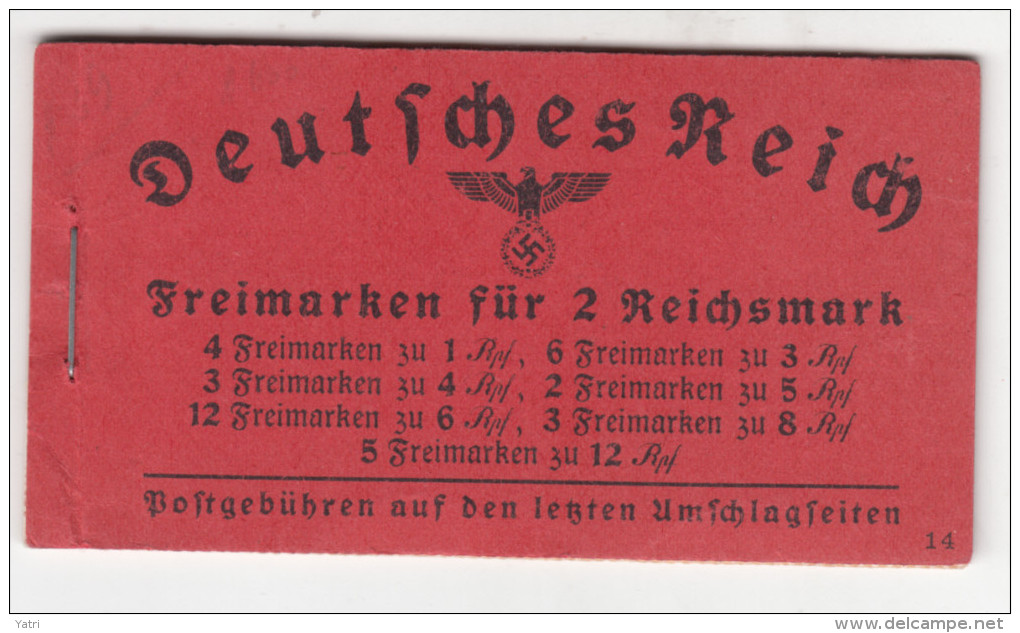 Deutsches Reich - Deckelseite 085 MH Auflage 39.4 ** - Se-Tenant