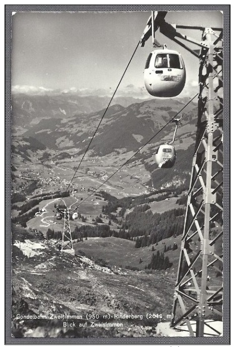 Gondelbahn Zweisimmen (950 M) - Rinderberg (2011 M) Blick Auf Zweisimmen - Autres & Non Classés