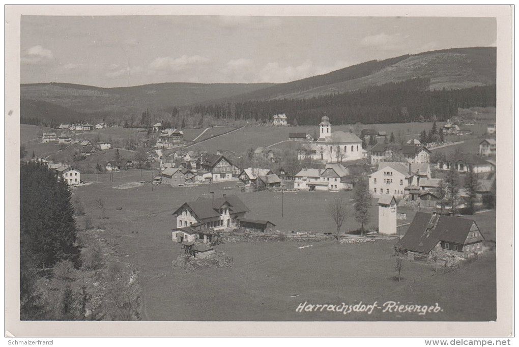 AK Harrachsdorf Harrachov Stempel Mit Gasthaus Baude Hotel Erlebach A Neuwelt Seifenbach Strickerhäuser Riesengebirge - Sudeten