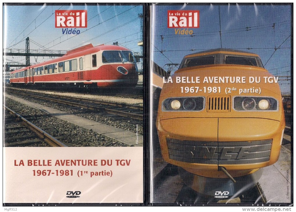 TRAINS FRANCE : LA BELLE AVENTURE DU TGV 1967-1981 LOT DE 2 DVD La Vie Du Rail - Documentaires