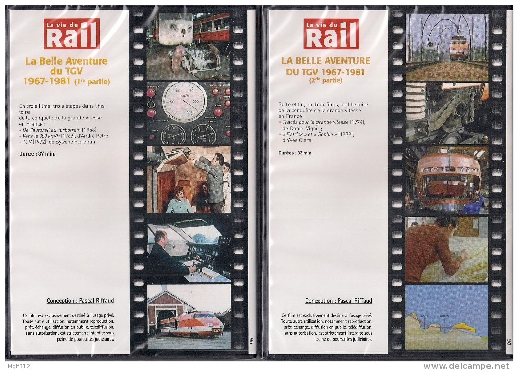 TRAINS FRANCE : LA BELLE AVENTURE DU TGV 1967-1981 LOT DE 2 DVD La Vie Du Rail - Documentaires