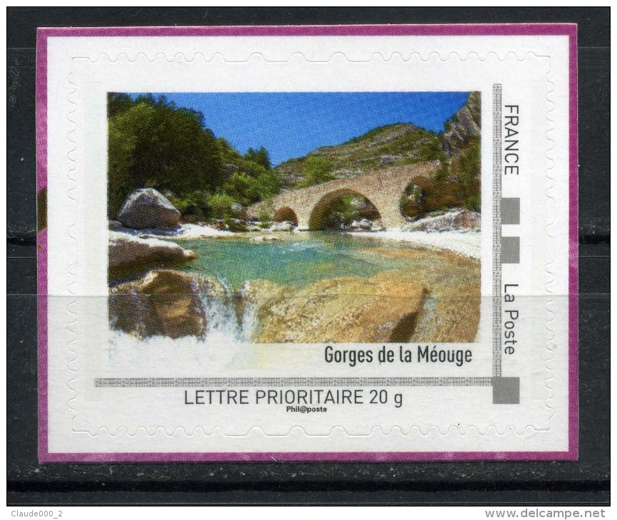 Gorges De La Méouge . Adhésif Neuf ** . Collector " PROVENCE - ALPES - COTE D'AZUR  " 2011 - Collectors