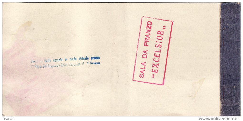 TRANSATLANTICO  " RAFFAELLO "  1965  /   Ticket - Biglietto Di Passaggio Di 1^ Classe - Europa