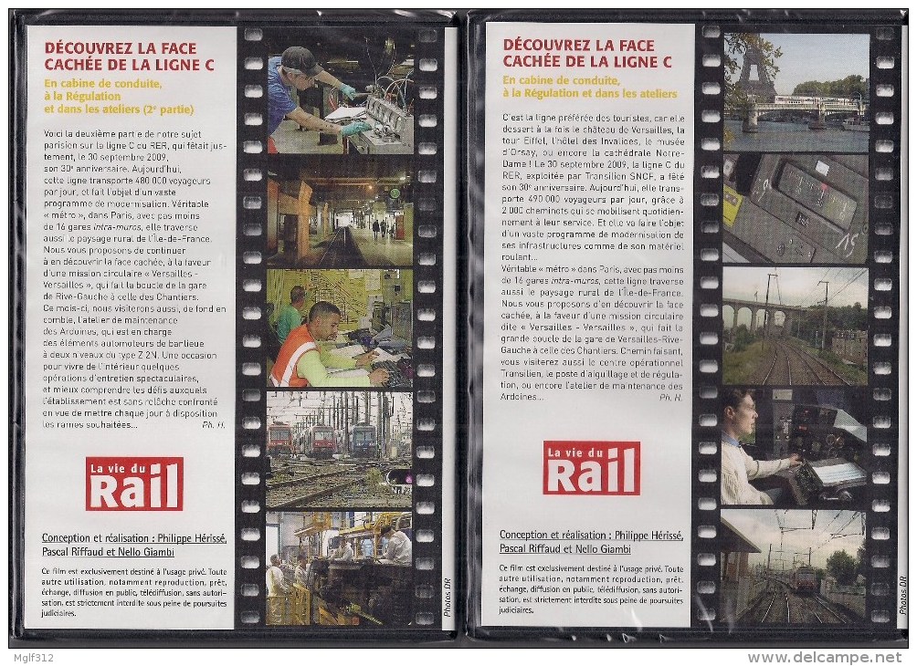 TRAINS : LOT De 3 DVD PARIS (75) "TRANSILIEN" Le Face Cachée De La Ligne C -  La Vie Du Rail - Documentary