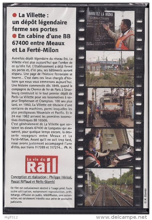 TRAINS : PARIS (75) - LA VILETTE : Dépôt Légendaire - En Cabine BB 67500 : MEAUX à LA FERTE-MILLON DVD La Vie Du Rail - Documentary