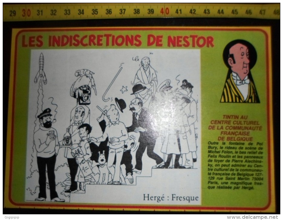 DOCUMENT HERGE TINTIN LES INDISCRETIONS DE NESTOR LE DESSIN DE LA FRESQUE - Unclassified